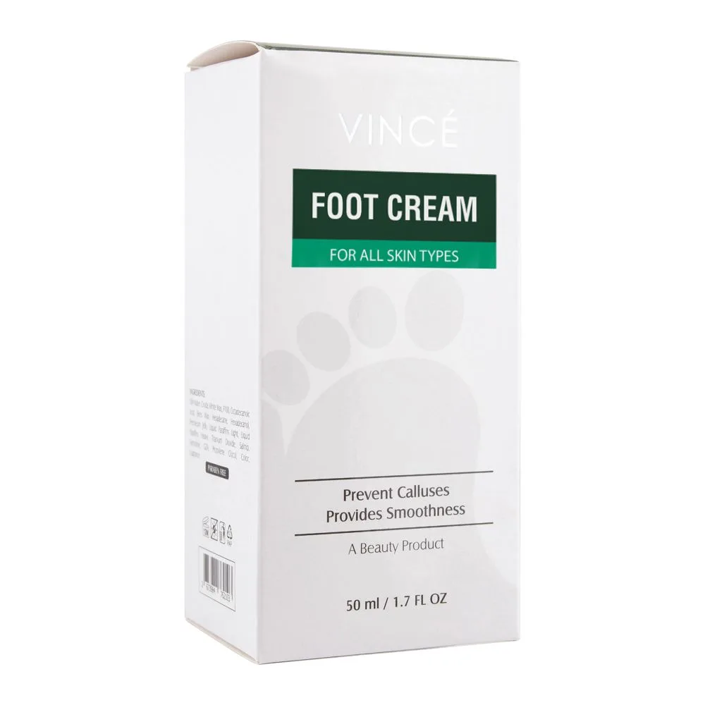 Comfortable casual vince foot cream, for all skin types, 50ml