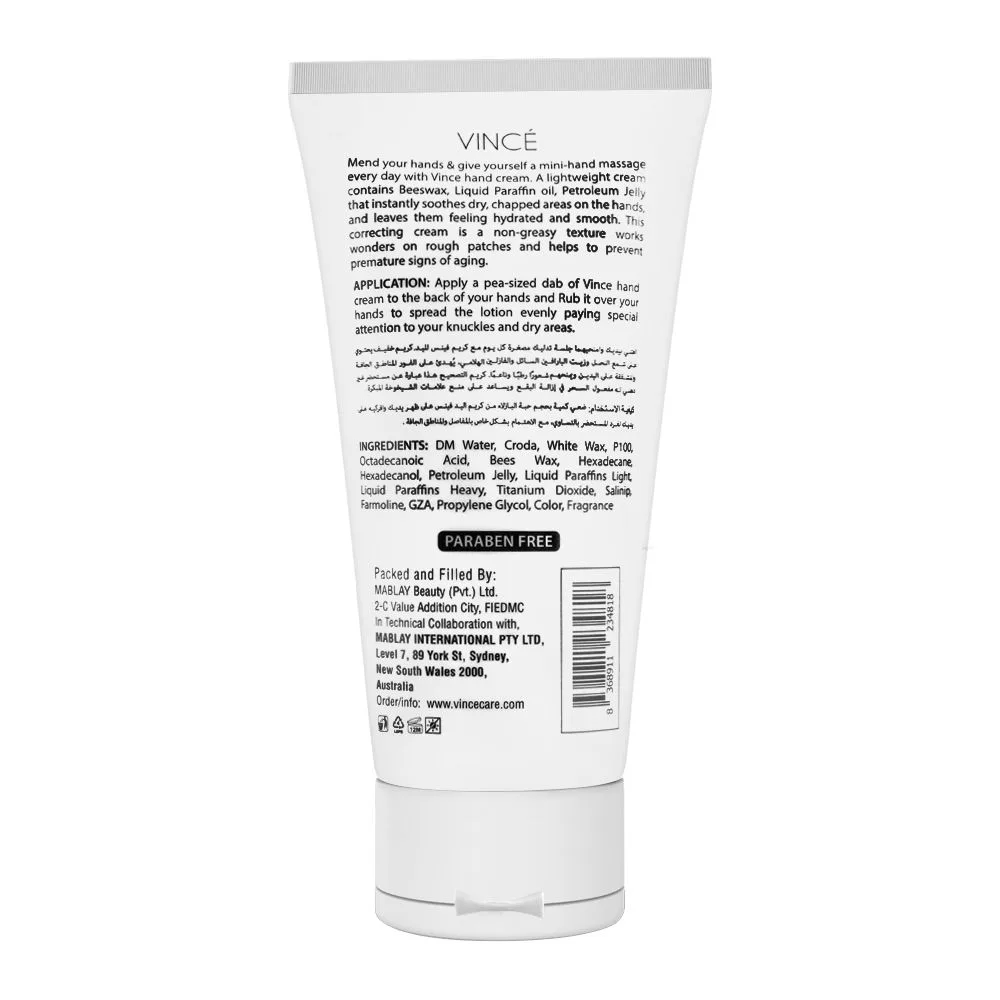 Side view of vince hand cream, for all skin types, 50ml