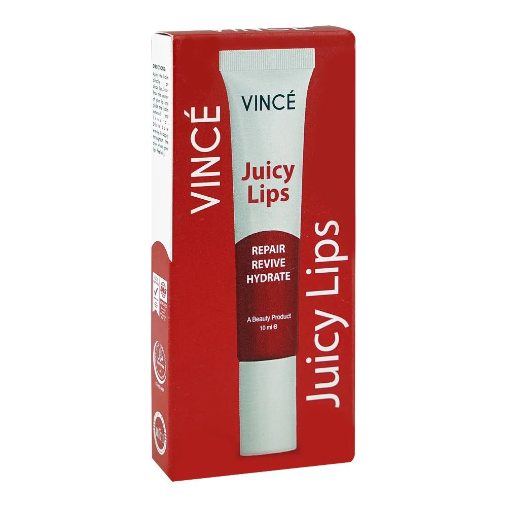 Vince Juicy Lips Repair Revive Hydrate, Jojoba Seed Oil, Shea Butter, 10ml