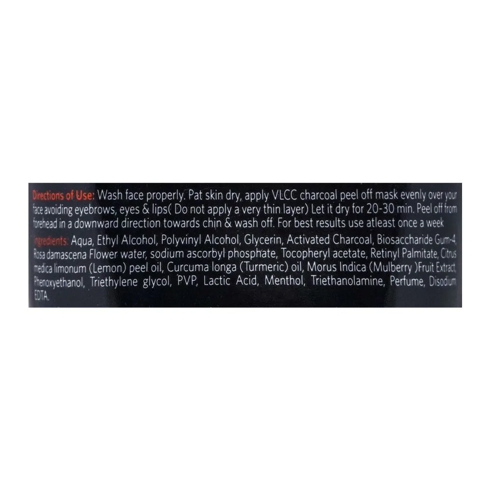 Comfortable casual vlcc natural sciences 7x ultra whitening & brightening charcoal peel off mask, 100g