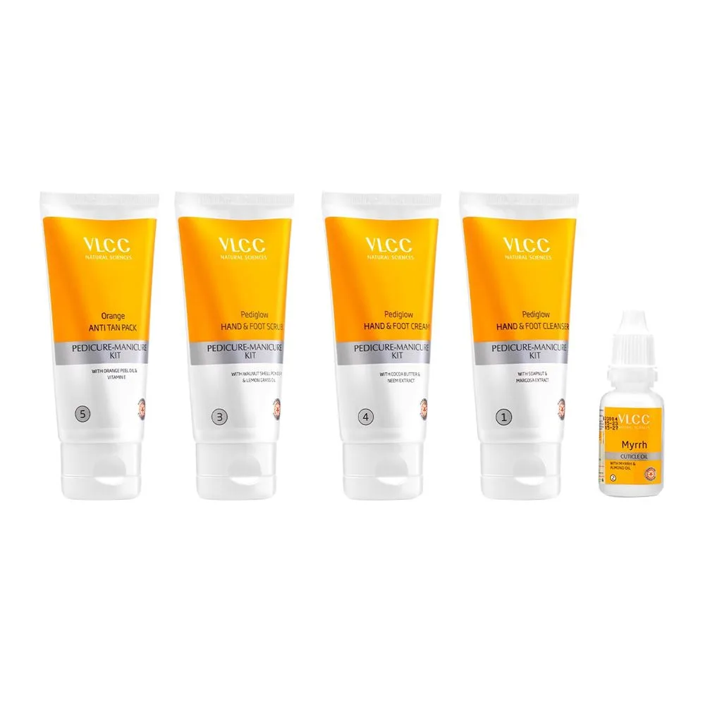 VLCC Natural Sciences Pedicure-Manicure Hand & Foot Care Kit, 5-Pack