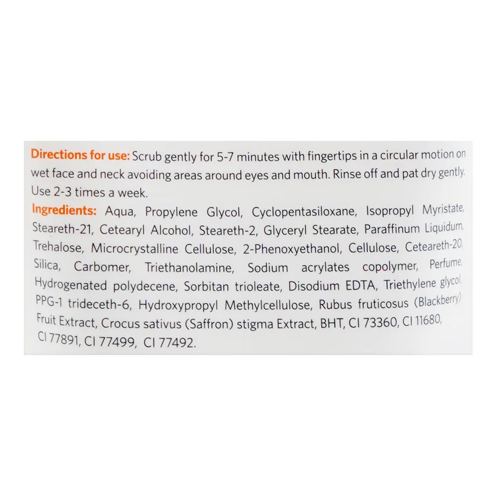 Comfortable casual vlcc saffron & blackberry natural face scrub, 150ml