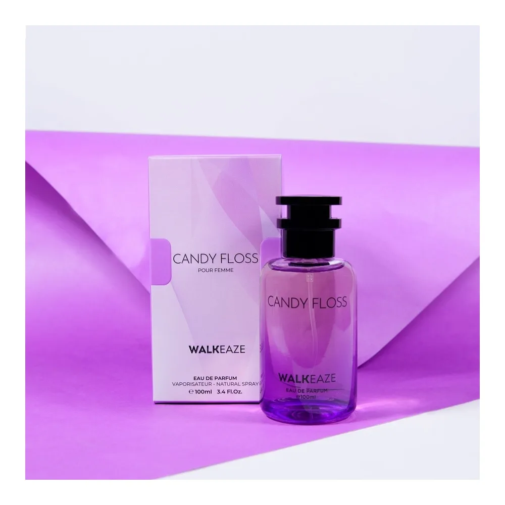 Side view of walkeaze candy floss, eau de parfum, for women, 100ml