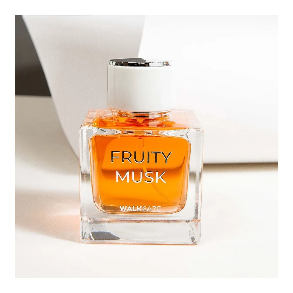 Side view of walkeaze fruity musk, eau de parfum, for women, 100ml