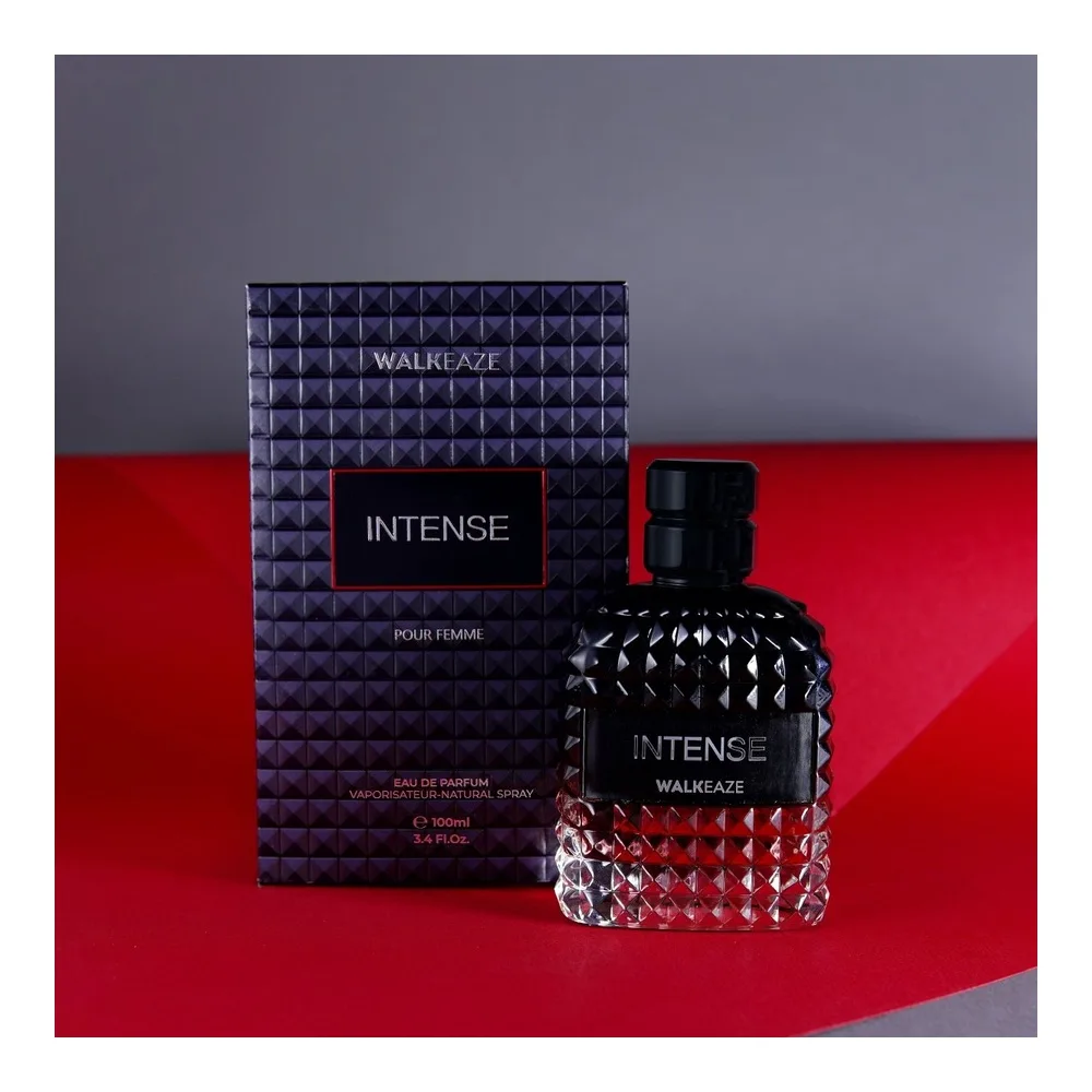 Side view of walkeaze intense, eau de parfum, for women, 100ml