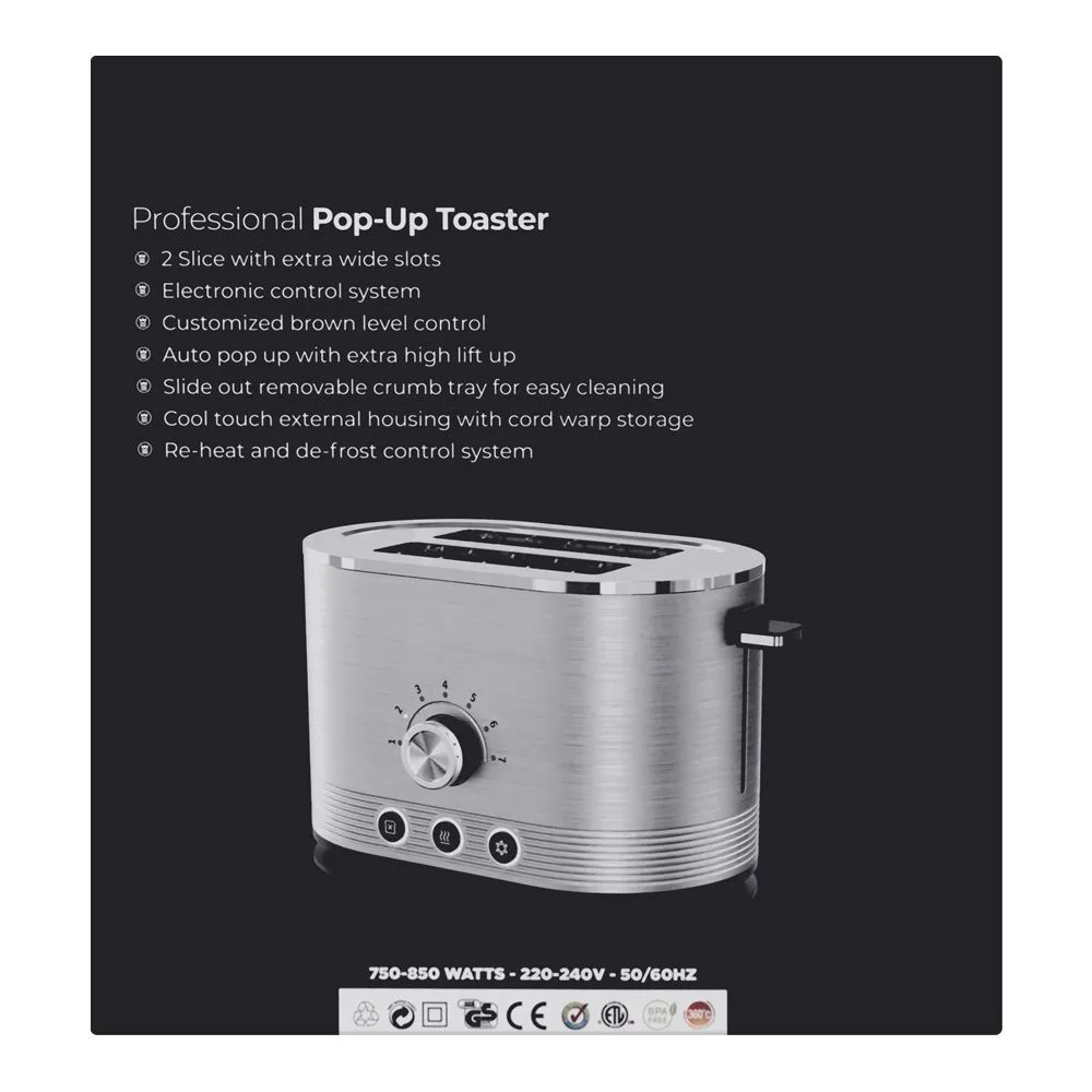 Comfortable casual west point deluxe 2 slice pop-up toaster, wf-2532