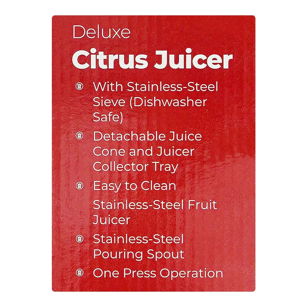 Close-up design of west point deluxe citrus juicer, 85w, wf-554