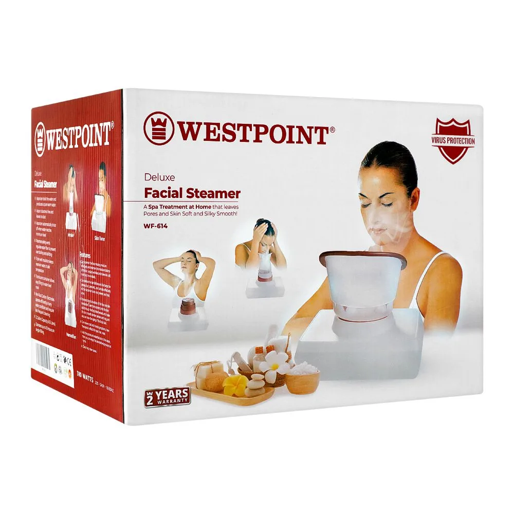 Front angle of west point deluxe face steamer, wf-614