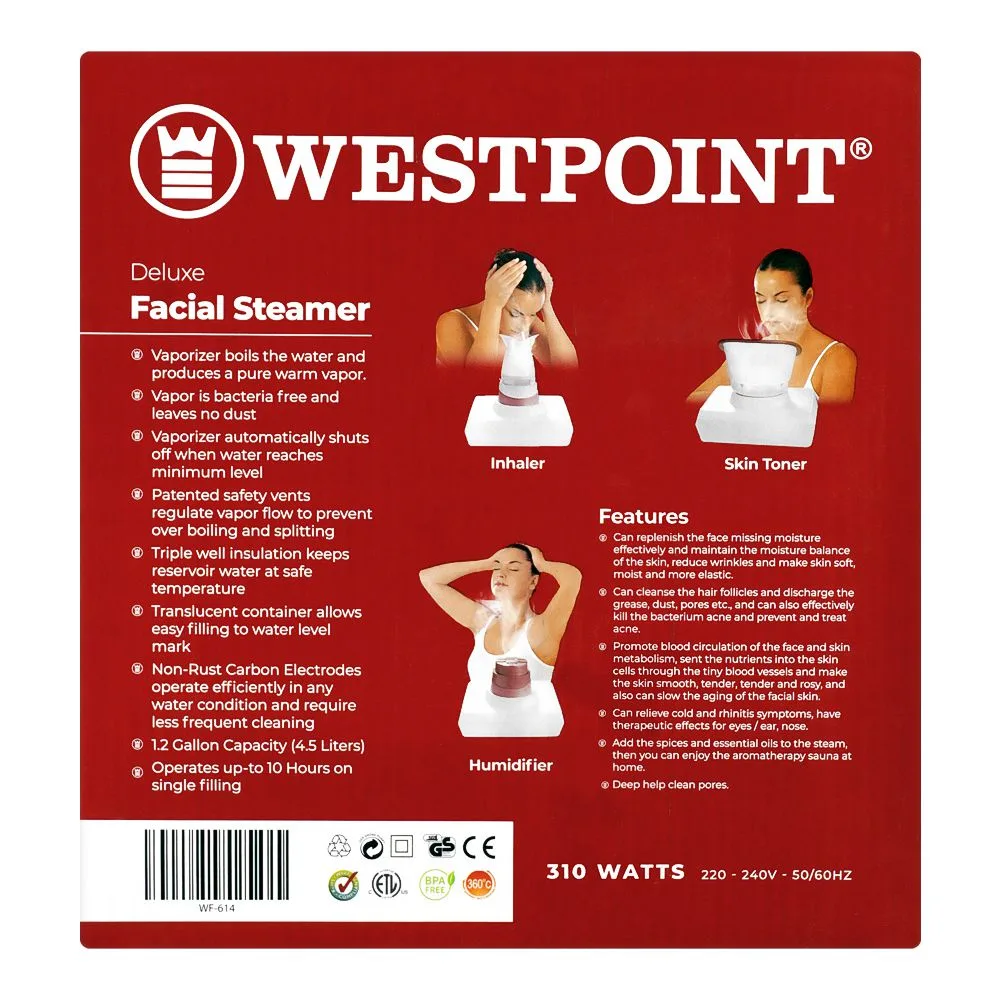 West Point Deluxe Face Steamer, WF-614