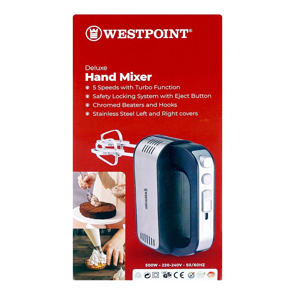 Comfortable casual west point deluxe hand mixer, 500w, 220-240v, wf-9807