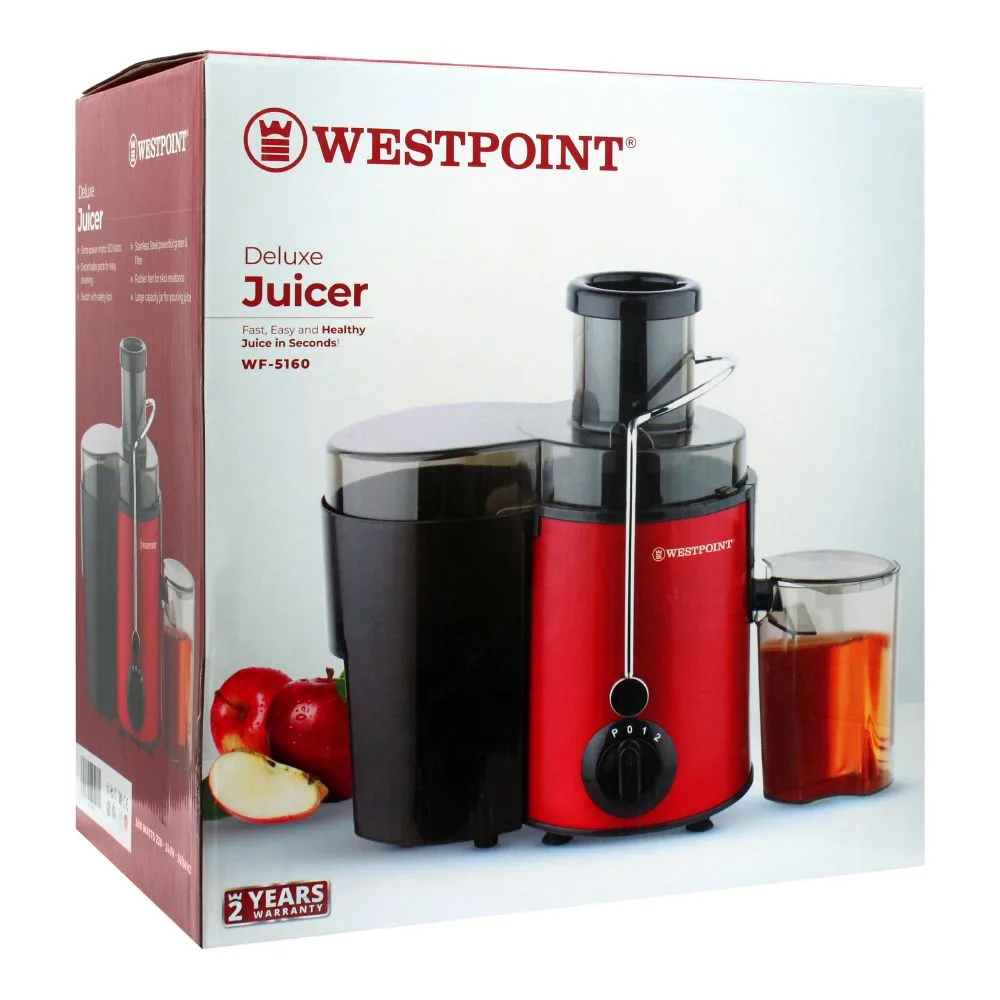 Side view of west point deluxe juicer, 500w, wf-5160