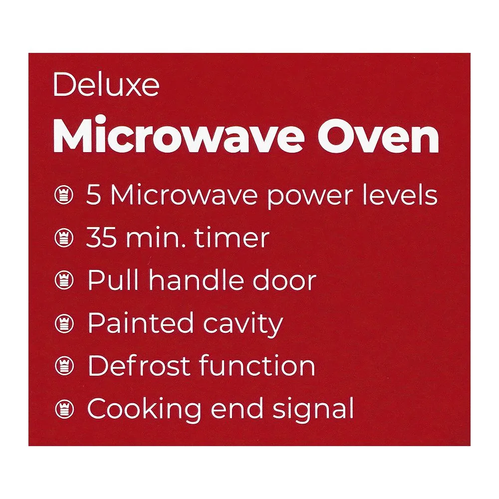 Close-up design of west point deluxe microwave oven, 20 liters, wf-822
