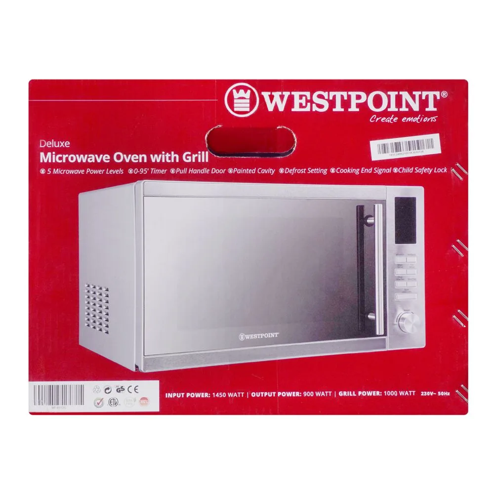 Comfortable casual west point microwave oven with grill, 25 liters, wf-851