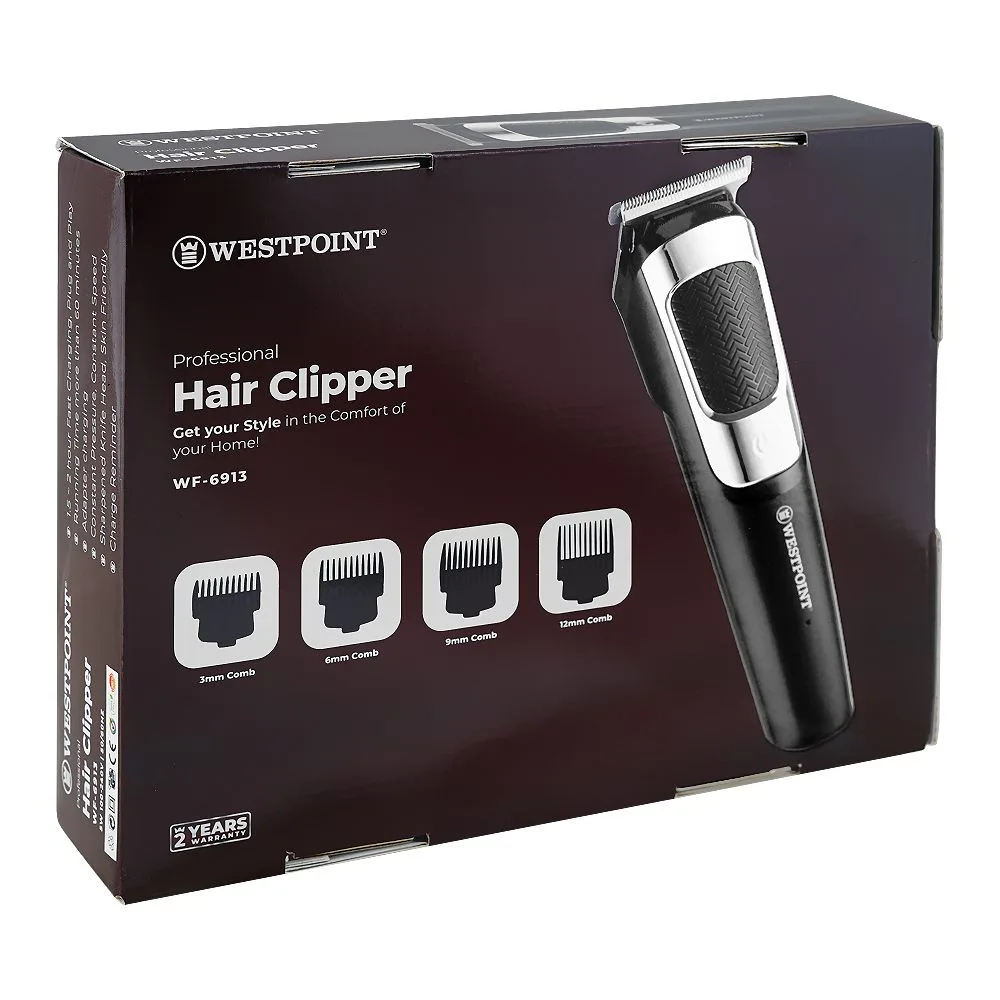 Side view of west point professional hair clipper, wf-6913