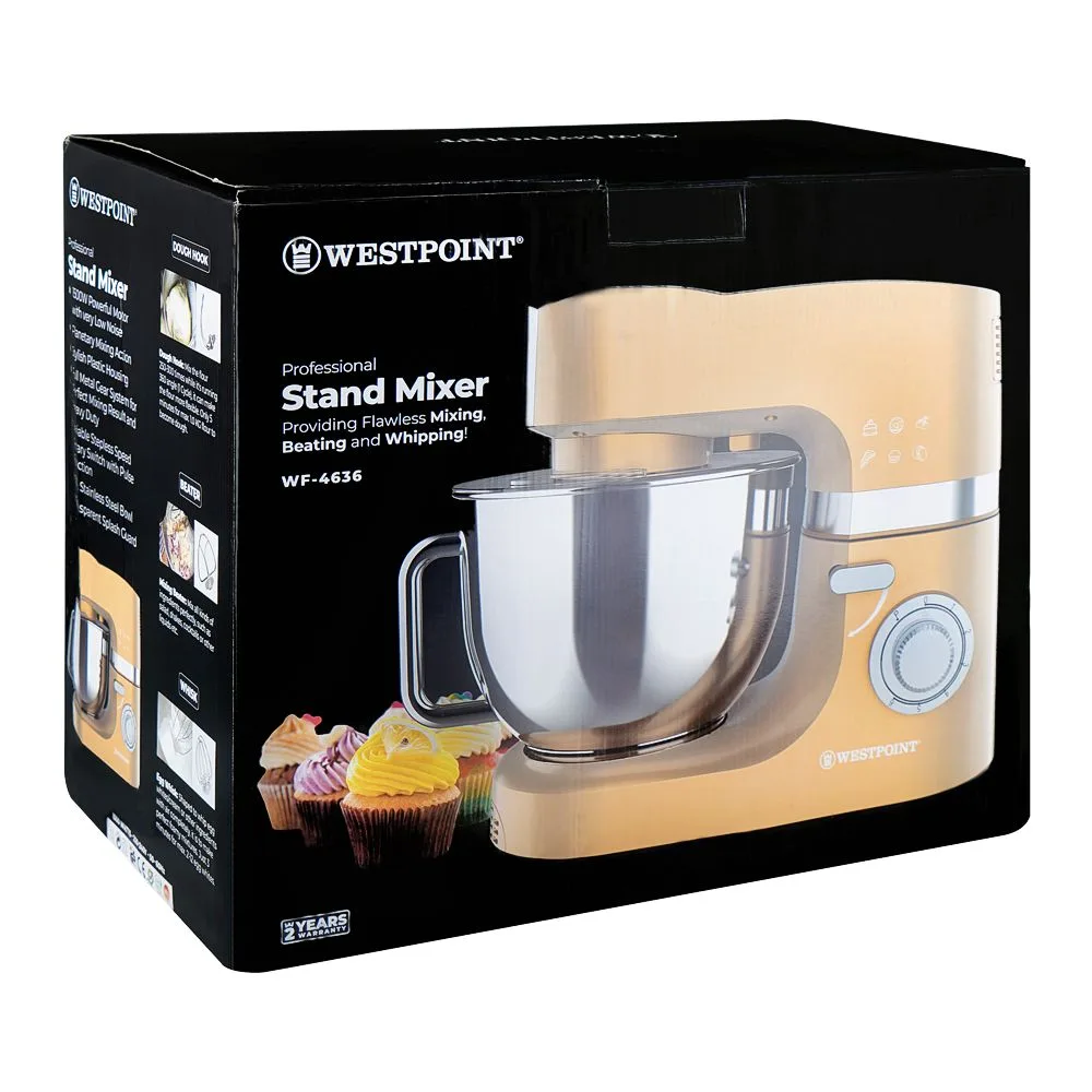 Side view of west point professional stand mixer, 1500w, wf-4636