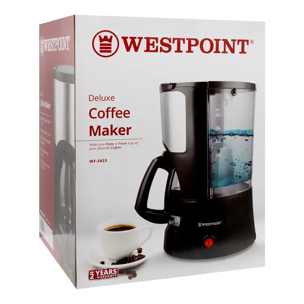 Side view of westpoint coffee machine, 1 liter, 900w, wf-2023
