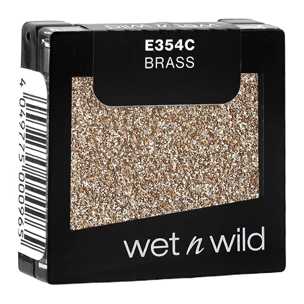 Side view of wet n wild color icon single eyeshadow, brass, 1.4g