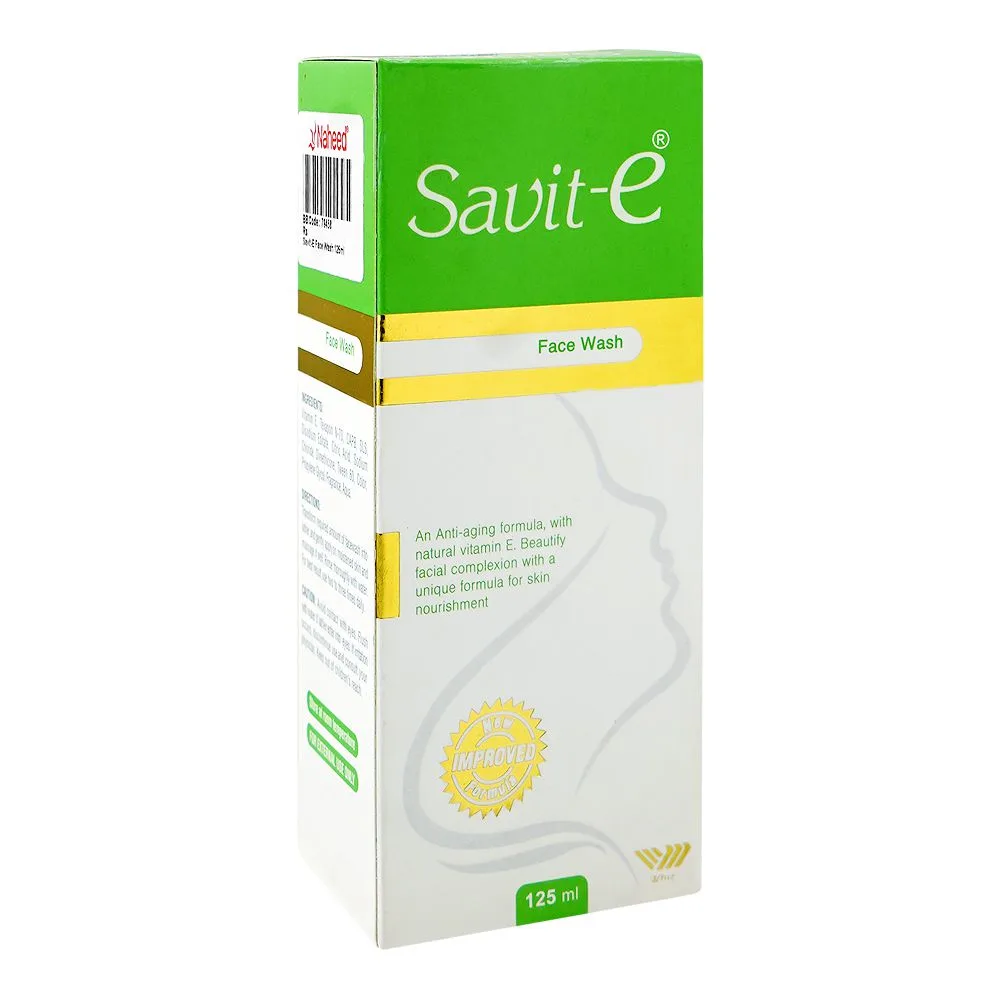 Whiz Laboratories Savit-E Face Wash, Vitamin E, Citric Acid, For All Types Of Skin, 125ml