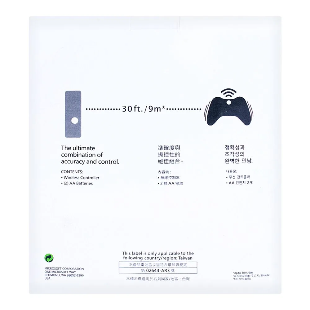 Side view of xbox 360 wireless controller black