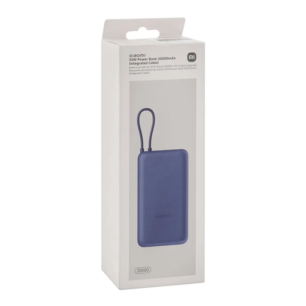 Comfortable casual xiaomi mi 33w power bank with integrated cable, 20000mah, blue, pb2030xiaomi mi