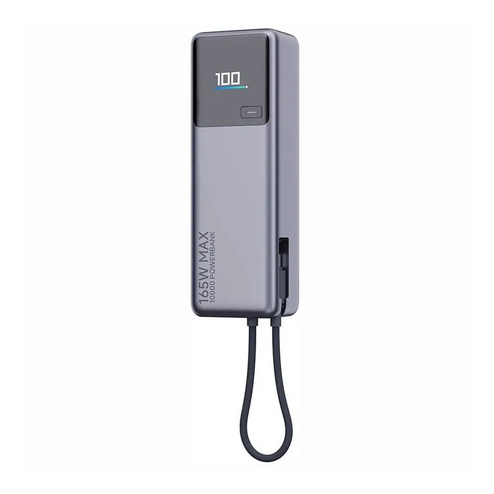 Comfortable casual xiaomi mi fast charging power bank with integrated cables, 165w, 5500mah (10000mah equivalent battery power) gray