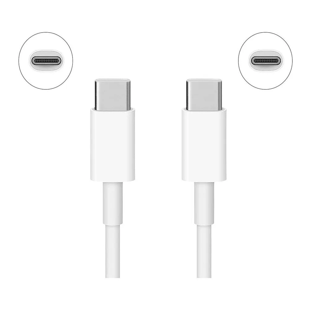 Side view of xiaomi mi type-c to type-c cable, 150cm, white