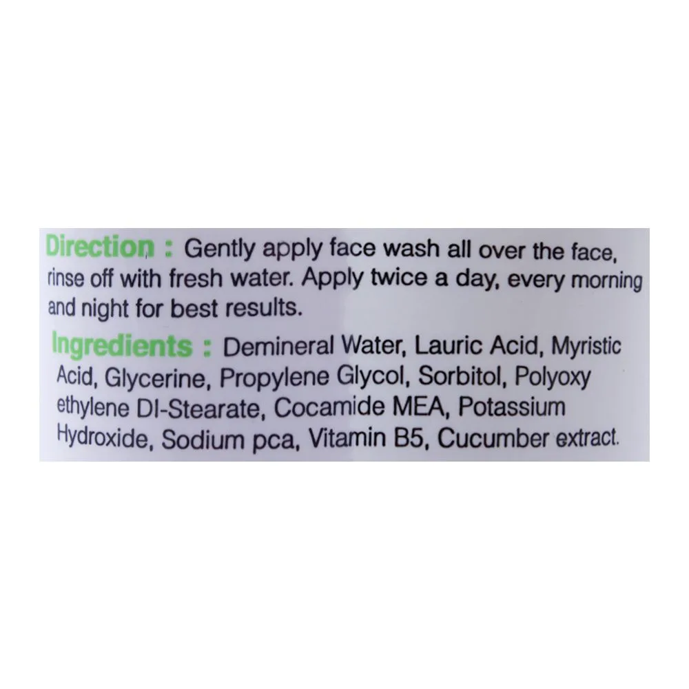Comfortable casual yc whitening face wash, with cucumber extract, 100ml