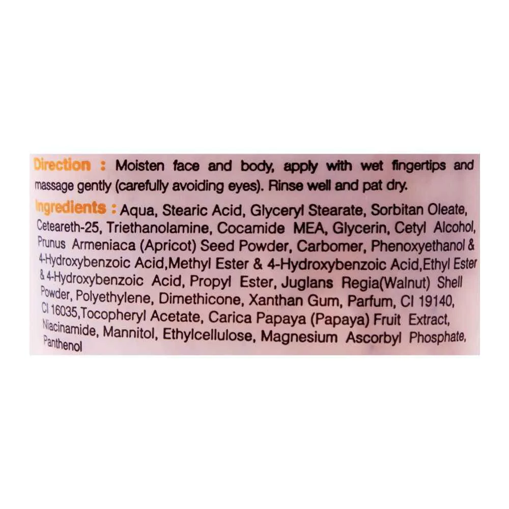 Comfortable casual yc whitening facial scurb, papaya extract, 175ml