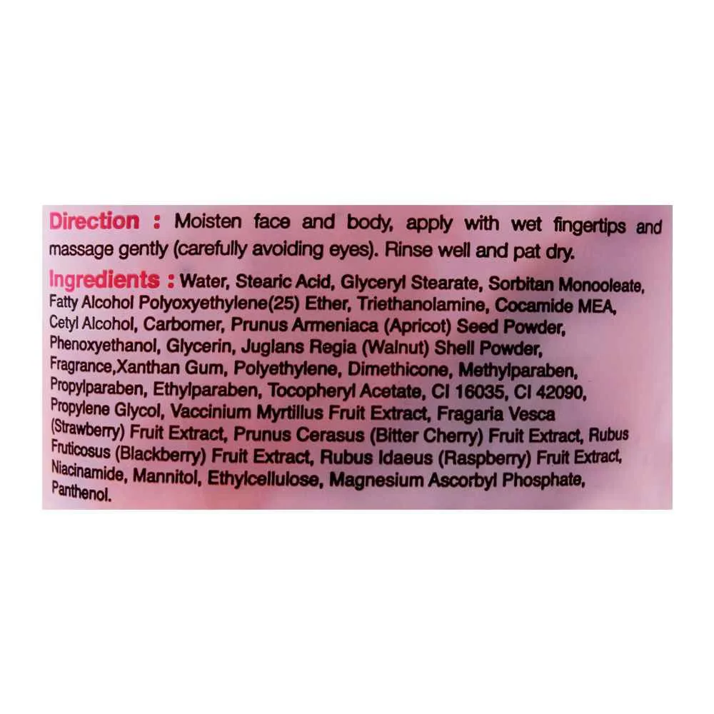 Comfortable casual yc whitening facial scurb, raspberry extract, 175ml
