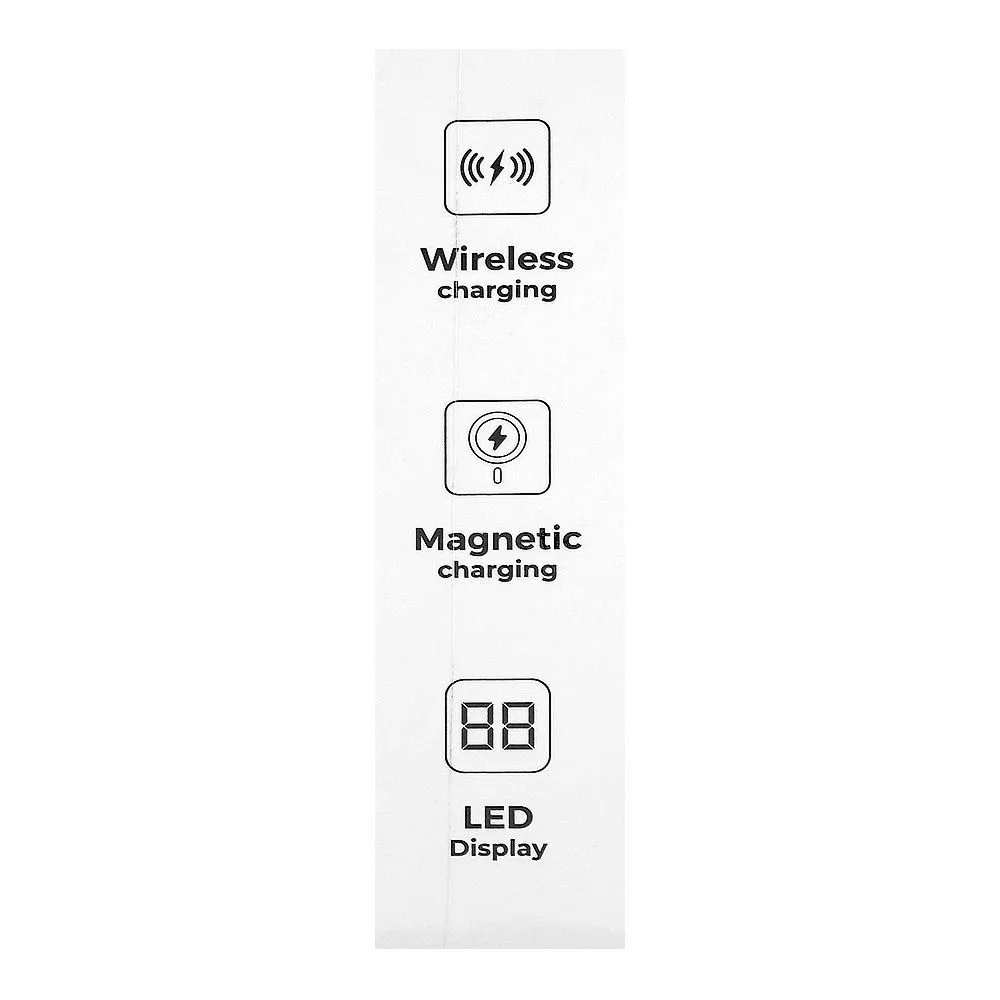 Comfortable casual yolo gomag power bank (10000mah, 22.5w, wireless charging), black, y-703