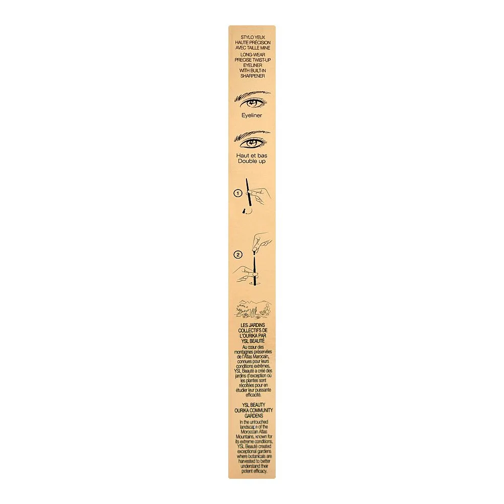 Close-up design of yves saint laurent crush liner stylo waterproof long-wear precise eyeliner, 6 bleu enigmatique, 0.35g