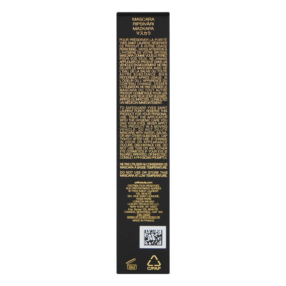 Comfortable casual yves saint laurent lash clash extreme volume mascara, 9ml, noir black