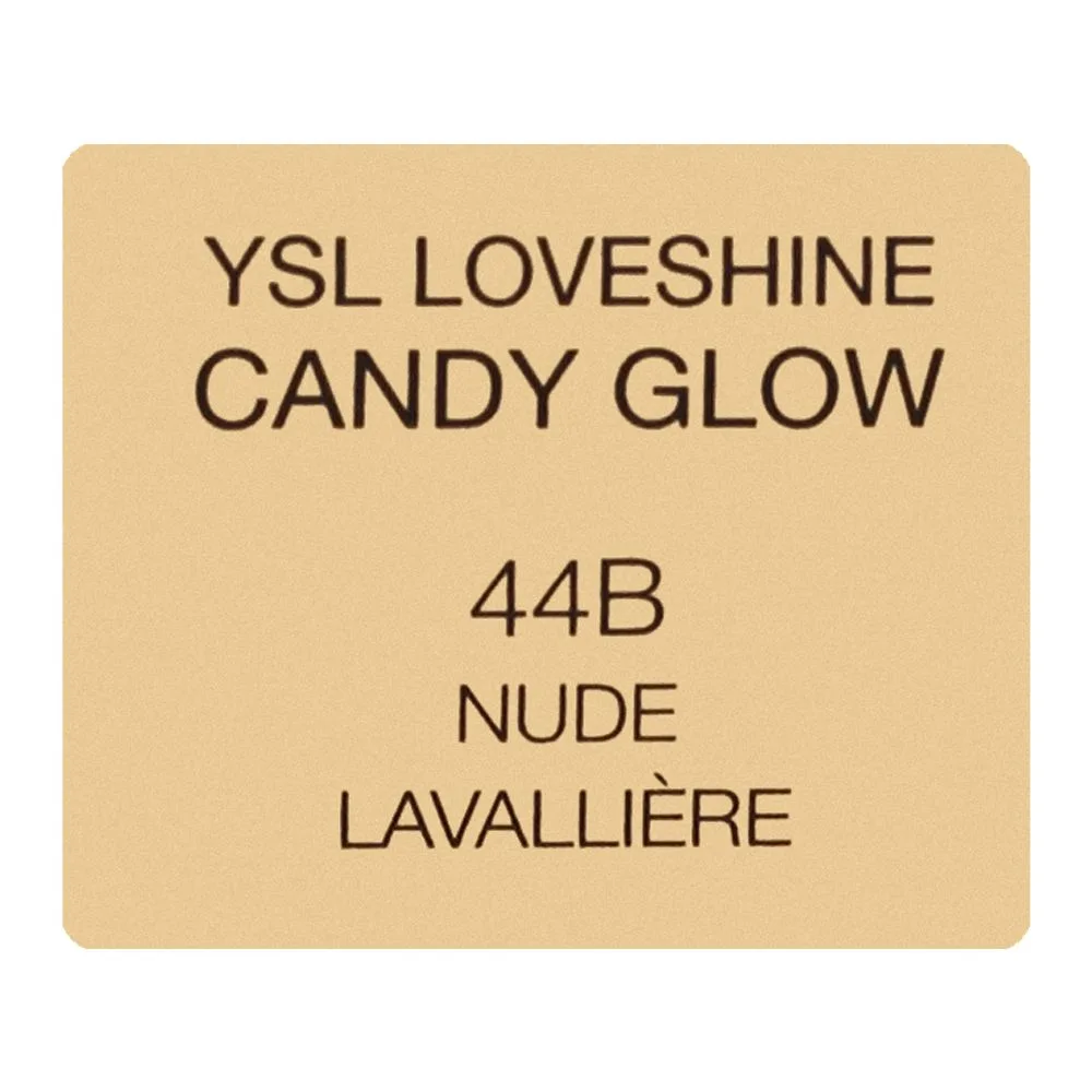 Premium everyday wear yves saint laurent love shine candy glow sheer shine color & care lip balm, 44b nude lavalliere, 3.1g