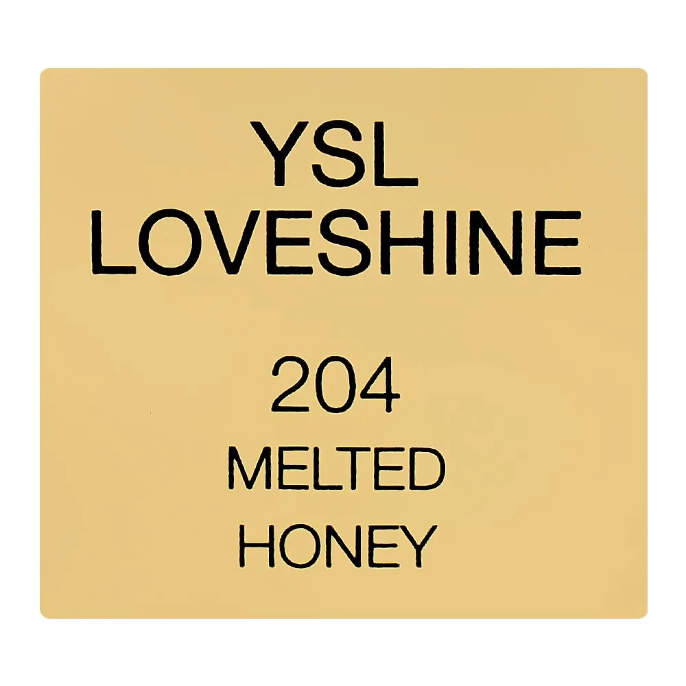 Close-up design of yves saint laurent love shine high-shine caring lipstick, 204 melted honey, 3.2g