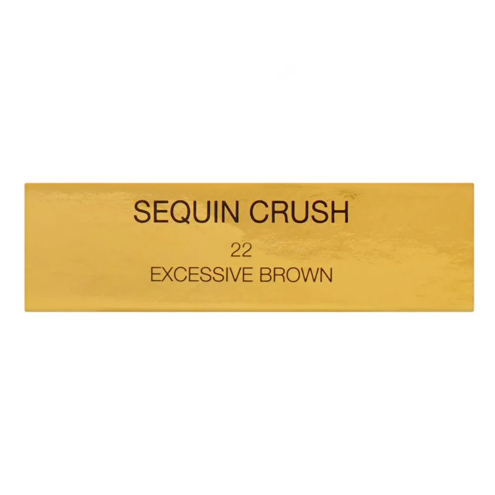 Close-up design of yves saint laurent satin crush satin glow eyeshadow, 1.8g, 22 excive brown