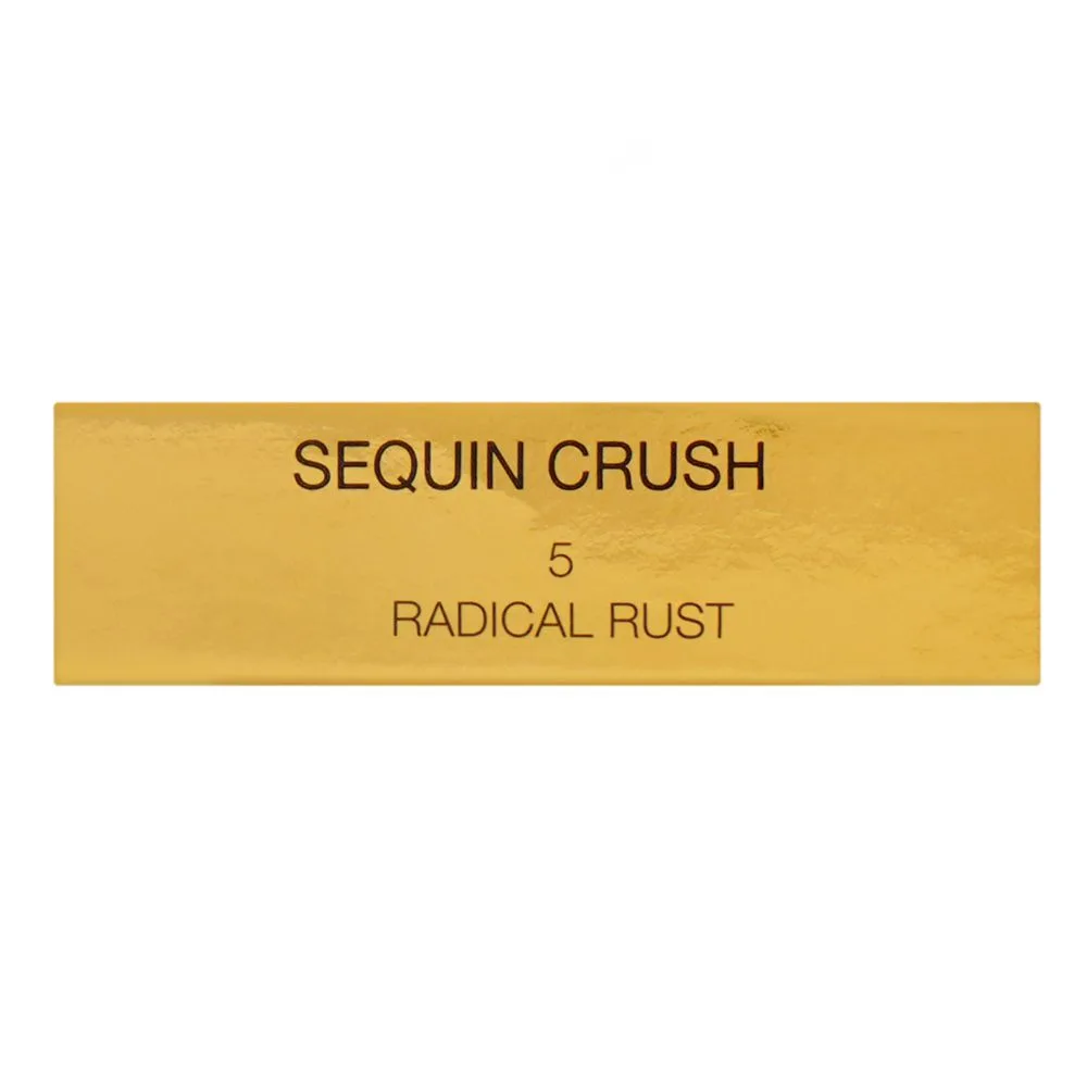Close-up design of yves saint laurent satin crush satin glow eyeshadow, 1.8g, 5 radical rust