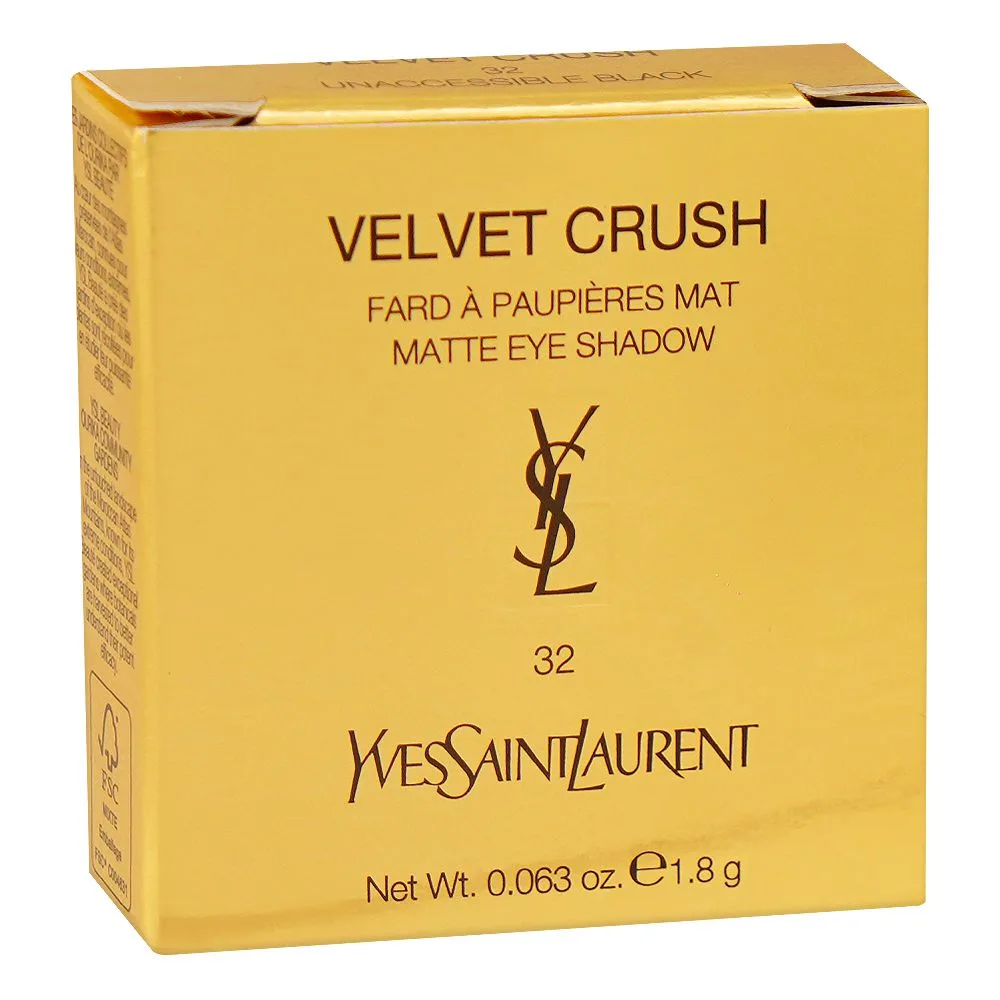 Comfortable casual yves saint laurent velvet crush matte eyeshadow, 1.8g, 32 unaccible black